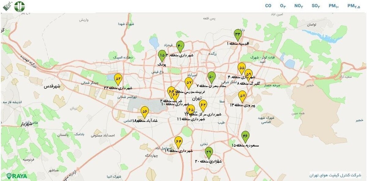 تنفس هوای "قابل قبول" در تهران