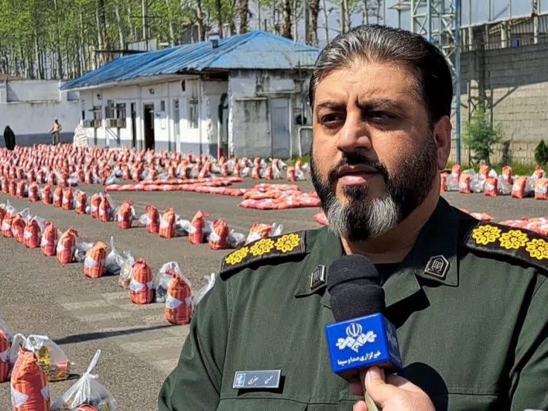 توزیع ۱۵۰۰ بسته معیشتی بین نیازمندان فومن