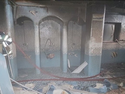 آتش‌سوزی در یکی از استخر‌های غرب تهران