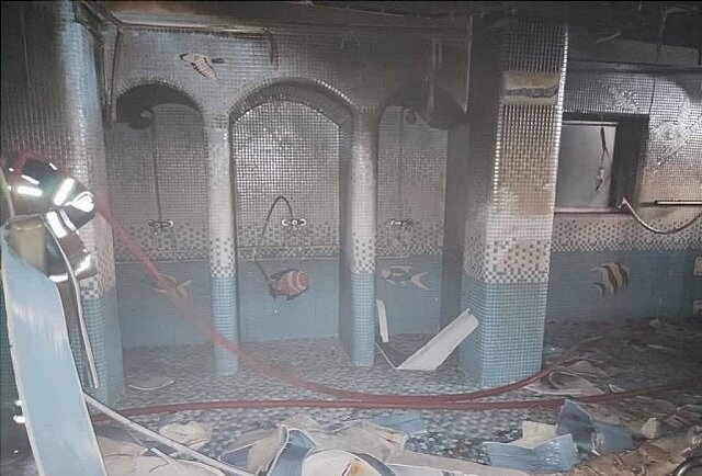 آتش‌سوزی در یکی از استخر‌های غرب تهران