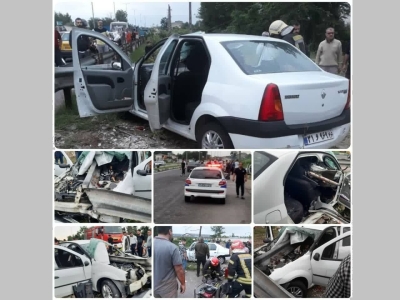 برخورد خودرو به گاردریل در جاده لاکان رشت/ فوت نوجوان ۱۴ ساله