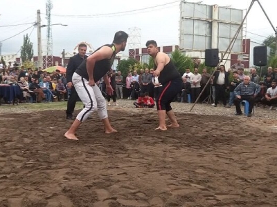 برگزاری کشتی گیله مردی در سنگر رشت