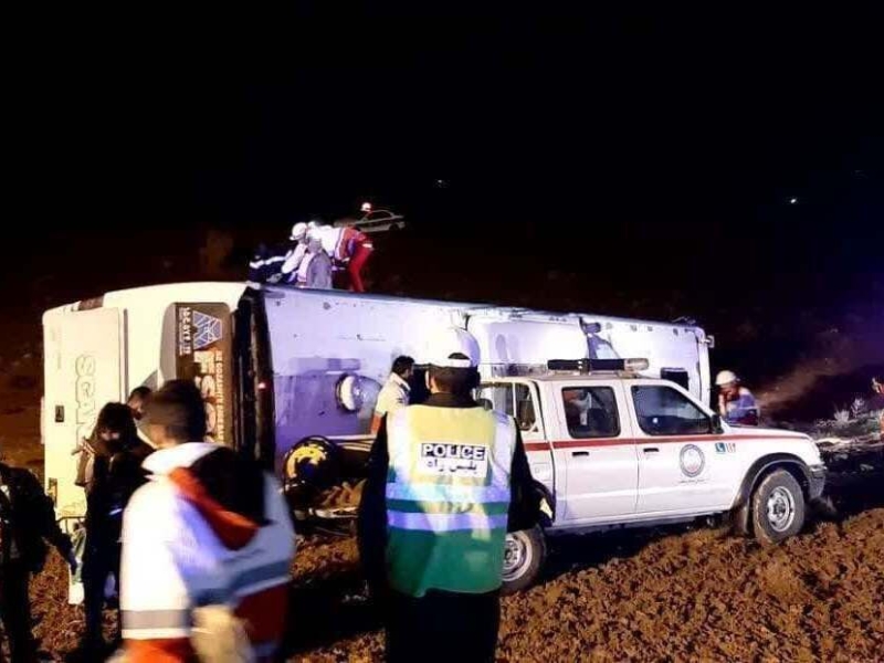 تصادف اتوبوس در مسیر زاهدان – نهبندان / ۴ کشته