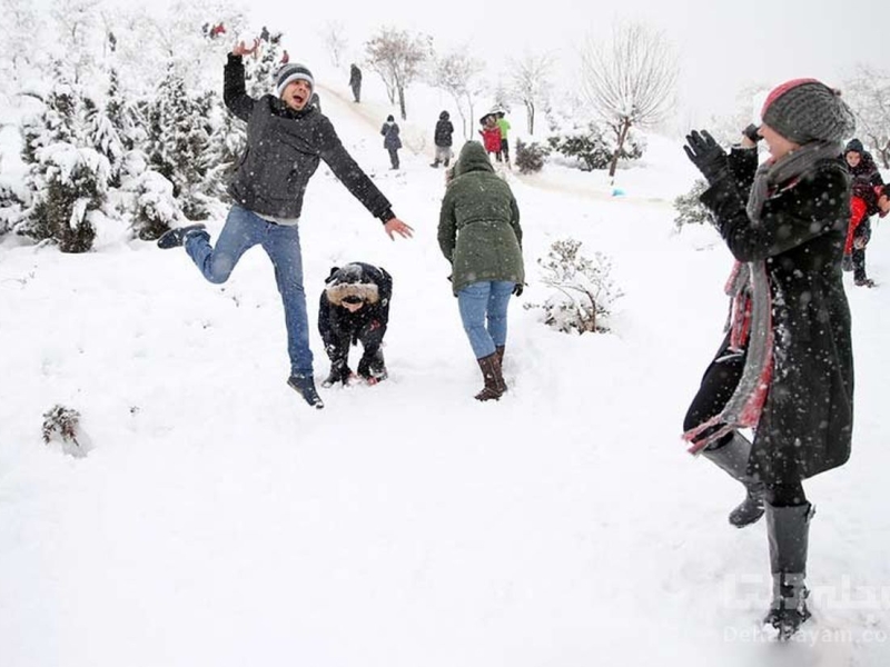 فیلم| بارش برف بهاری در ورزقان