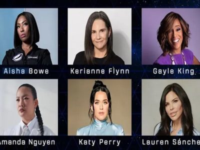 پرواز فضایی «کیتی پری» خواننده آمریکایی