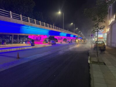 عملیات آسفالت خیابان باهنر رشت آغاز شد