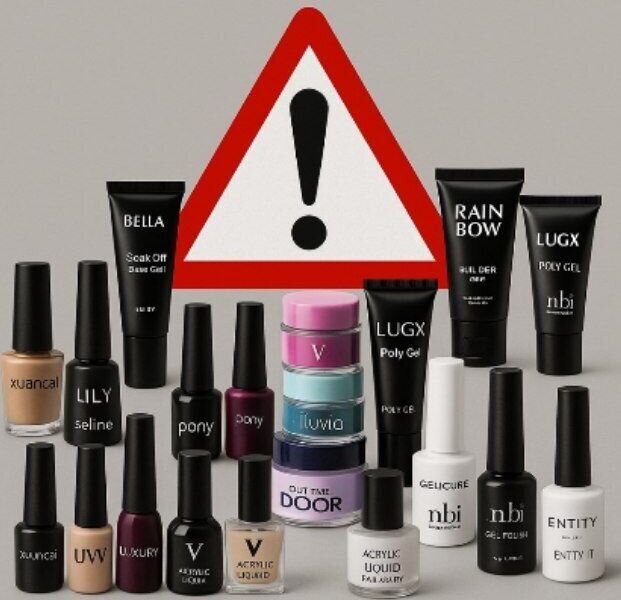 اعلام اسامی محصولات آرایشی ناخن غیر مجاز