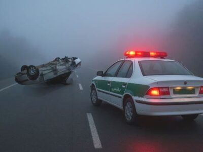 واژگونی خودروی سارقان سیم برق و مرگ راننده زن در شفت