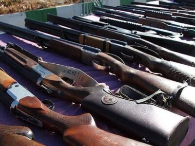 کشف ۱۰ قبضه اسلحه شکاری در غرب تالاب انزلی